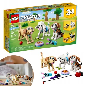 LEGO CREATOR 3w1 UROCZE PSIAKI PIESKI PSY 475el