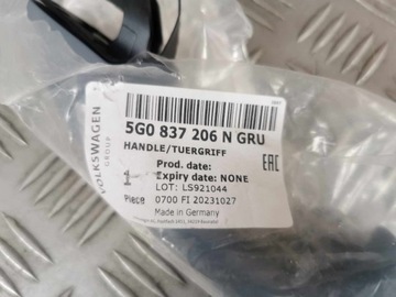 KLIKA VNĚJŠÍ DVEŘE PRAVÁ VW GOLF VII 5G0837206