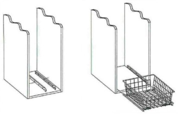 КОРЗИНА ДЛЯ ГАРДЕРОБА ГАРДЕРОБНЫЕ ШКАФЫ 50 см В-15см ГРАФИТ