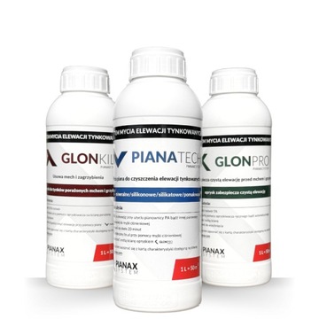 Czyszczenie elewacji GLONKILL PIANATECH GLONPRO mech, zagrzybienia, PIANAX