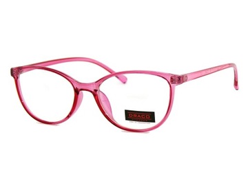 śliczne OKULARY zerówki DAMSKIE antyrefleks RÓŻOWE