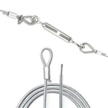 ТРОС ИЗ НЕРЖАВЕЮЩЕЙ СТАЛИ 3 ММ, САДОВАЯ ПРОВОЛОКА 15 М.