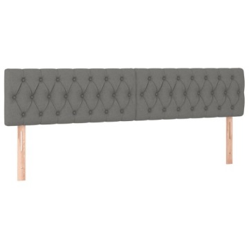 vidaXL Изголовье кровати со светодиодной подсветкой, темно-серое, 200x7x78/88 см, ткань