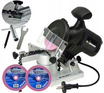 ЭЛЕКТРИЧЕСКАЯ ЦЕПНАЯ ТОЧИЛКА 750ВТ ПИЛА 2xДИСК