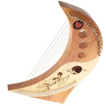 INSTRUMENT MUZYCZNY HARFA PRZENOŚNA MAŁA HARFA 19 TONÓW LIRA