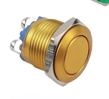 PRZYCISK przełącznik na panel 16mm metalowy 230v