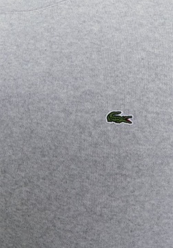 Sweter męski LACOSTE szary z małym logo 3XL PLUS SIZE