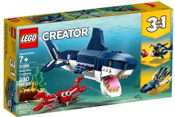 LEGO Creator 3in1 Sea Creatures Bricks 31088 Акула-краб-кальмар 7+