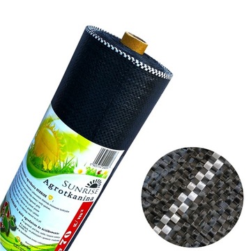 Agrotkanina czarna 2,1x10m UV 70g SUNRISE mata antychwastowa agrowłóknina
