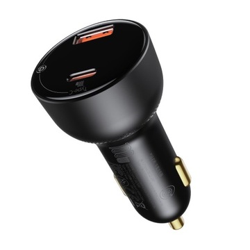 АВТОМОБИЛЬНОЕ ЗАРЯДНОЕ УСТРОЙСТВО BASEUS 1X USB-A 1X USB-C СВЕТОДИОДНЫЙ ДИСПЛЕЙ PD QC 100 Вт