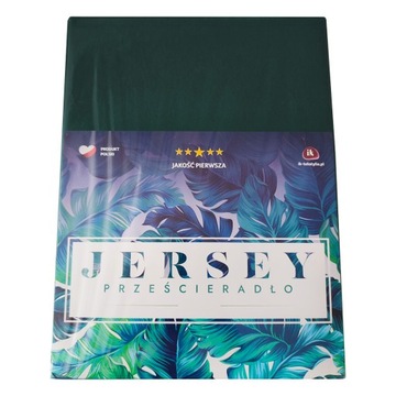 Prześcieradło z gumką jersey 180x200 Butelkowa Zie