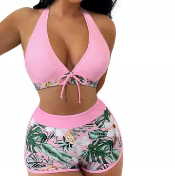 STRÓJ KĄPIELOWY BIKINI SZORTY PUSH UP ROZMIARY