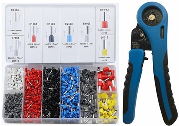 Набор обжимных инструментов + изолированные кабельные наконечники E6184