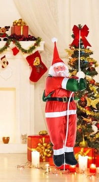 Ozdoba św. Mikołaj wspinająca się po linie