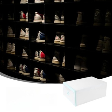 ПРОЗРАЧНАЯ, ПРОЧНАЯ КОРОБКА ДЛЯ ОБУВИ С ЯЩИКОМ (БОЛЬШАЯ)