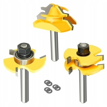 3 шт. Фрезы для шпунтовых соединений с пазом 8 мм.