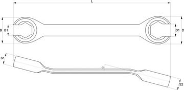 КЛЮЧ ЯТО ПОЛУОТКРЫТЫЙ ОТКРЫТЫЙ 11x12MM