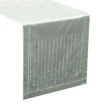 OBRUS BIEŻNIK ROYAL3 SREBRNY 35X180 EUROFIRANY