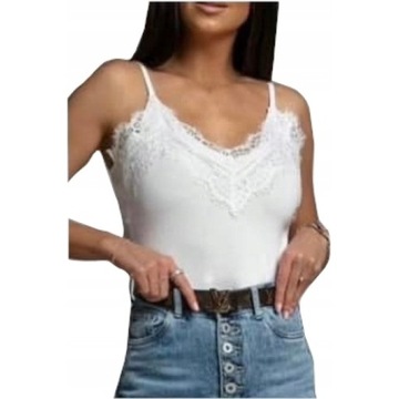 ŚLICZNA BLUZKA KORONKOWA DOPASOWANA CZARNA TOP