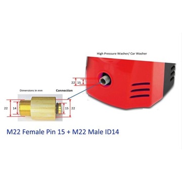 podłącz szybko Adapter M22-15mm Połączenia