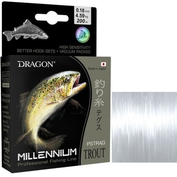 ŻYŁKA DRAGON MILLENIUM PSTRĄG 200M 0,20