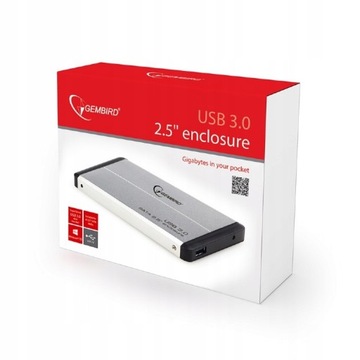 Gembird EE2-U3S-2-S, отсек для внешнего диска