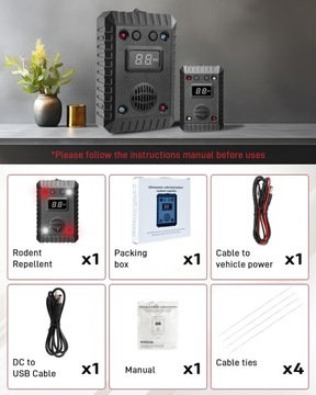 Автомобильный ультразвуковой отпугиватель грызунов, гараж, дом, СИГНАЛИЗАЦИЯ, 12/24В