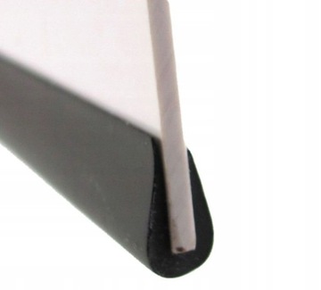 Listwa osłona krawędziowa rantowa 0,5mm - 50m czarna cienka na 0,5-0,8 mm