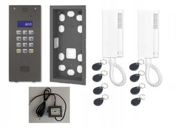 DOMOFON ACO CDNP7ACC 2 rodzinny 2 słuchawki rfid