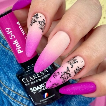 Лак для ногтей Claresa Hybrid Pink 551 с розовым блеском