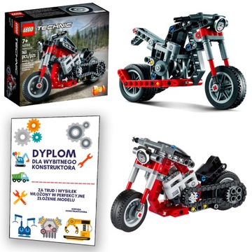 ZESTAW LEGO TECHNIC MOTOCYKL CHOPPER MOTOR 2w1