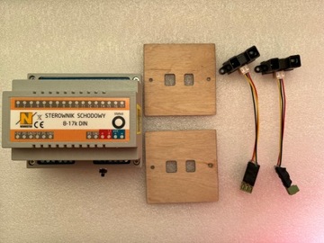Sterownik schodowy LED oświetlenie do 17 stopni + czujki Sharp + maskownice