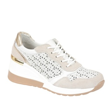 Skórzane Sneakersy FILIPPO DP4669/23WH białe 40