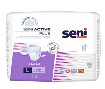 SENI ACTIVE PLUS L majtki chłonne wciągane 10szt.