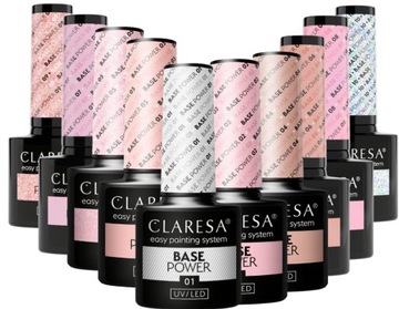 CLARESA POWER BASE BAZA BUDUJĄCA BEZKWASOWA ZESTAW 10 kolorów