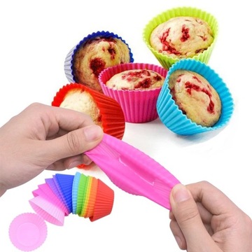 СИЛИКОНОВЫЕ ФОРМЫ ДЛЯ КЕКСОВ, 12 ШТ.