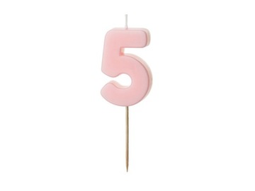 Świeczka PD 5 różowa 5,5 cm