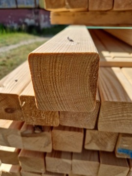 Kantówka drewniana gładka 7x7x240 cm prosta strugana słupek OUTLET