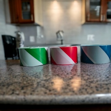 ПРЕДУПРЕЖДАЮЩАЯ ЛЕНТА бело-зеленая 500 М