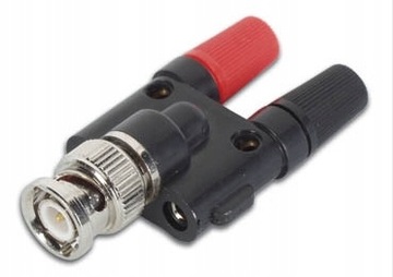 Adapter Wtyk BNC -> 2x gniazdo bananowe