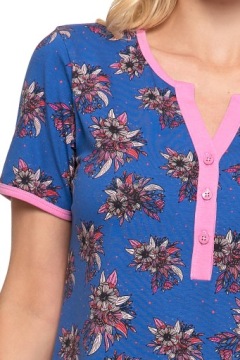 НОЧНАЯ РУБАШКА ЖЕНСКАЯ, ХЛОПОК, КОРОТКИЙ РУКАВ, ЦВЕТЫ, МИЛАЯ, МОДНАЯ, MORAJ, XXL