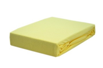 Prześcieradło jersey z gumką rozmiar 200x220 bananowy KOBI Polska firma