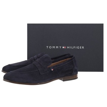 Buty Mokasyny Męskie Tommy Hilfiger Casual Light Flexible Granatowe