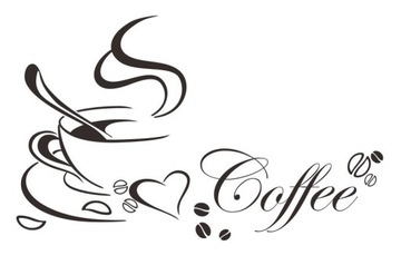 Naklejka:) na ścianę KAWA COFFE kuchnia 58x30 N11