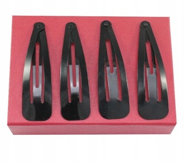 SPINKI DO WŁOSÓW PYKI KLASYCZNE CZARNE 7 cm- 4 SZT