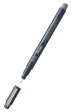 Cienkopis PENTEL POINTLINER 0,5mm - szary