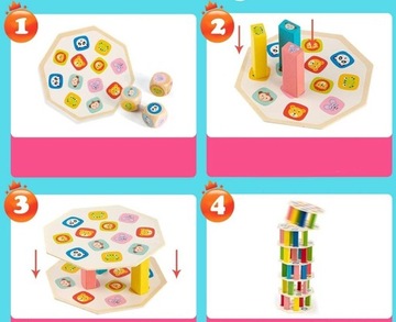 ДЕРЕВЯННЫЕ ИГРОВЫЕ БЛОКИ БАШНЯ ДЛЯ ОСТАЛЬНЫХ ИГРОВ КУБА