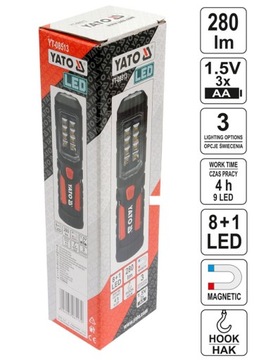 ПОРТАТИВНАЯ ЛАМПА ДЛЯ МАСТЕРСКОЙ СВЕТОДИОДНЫЙ ФАКЕЛ МАГНИТНЫЙ КРЮК