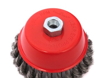 Szczotka druciana czołowa na szlifierkę 125mm M14 drut skręcany