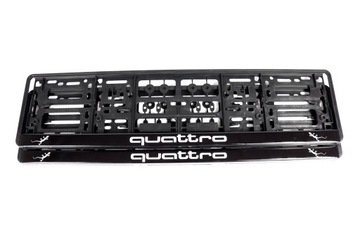 НАБОР РАМОК НОМЕРНОГО ЗНАКА AUDI QUATTRO ИЗ 2-Х КАЧЕСТВ!!!